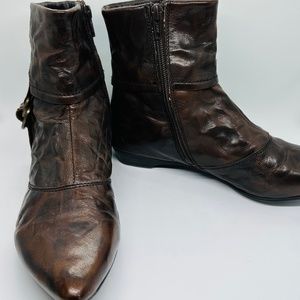 Women’s pointed boots, brown, size 6,BX by bronx